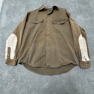 Cabela's Mens L Shooting Hunting Shirt‎ Long Sleeve Button Up